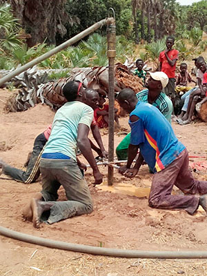 budowa studni w Czadzie